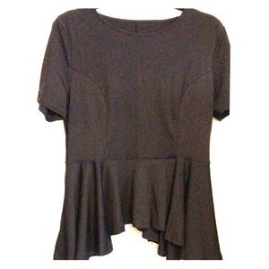 NWOT black flowy top with sleeves